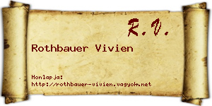 Rothbauer Vivien névjegykártya
