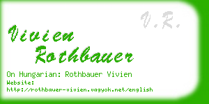 vivien rothbauer business card